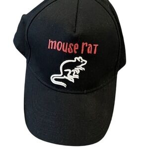 New! Black Graphic Hat- Mouse Rat - Parks‎ and Recreation Rec Nwot